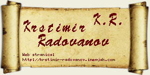 Krstimir Radovanov vizit kartica
